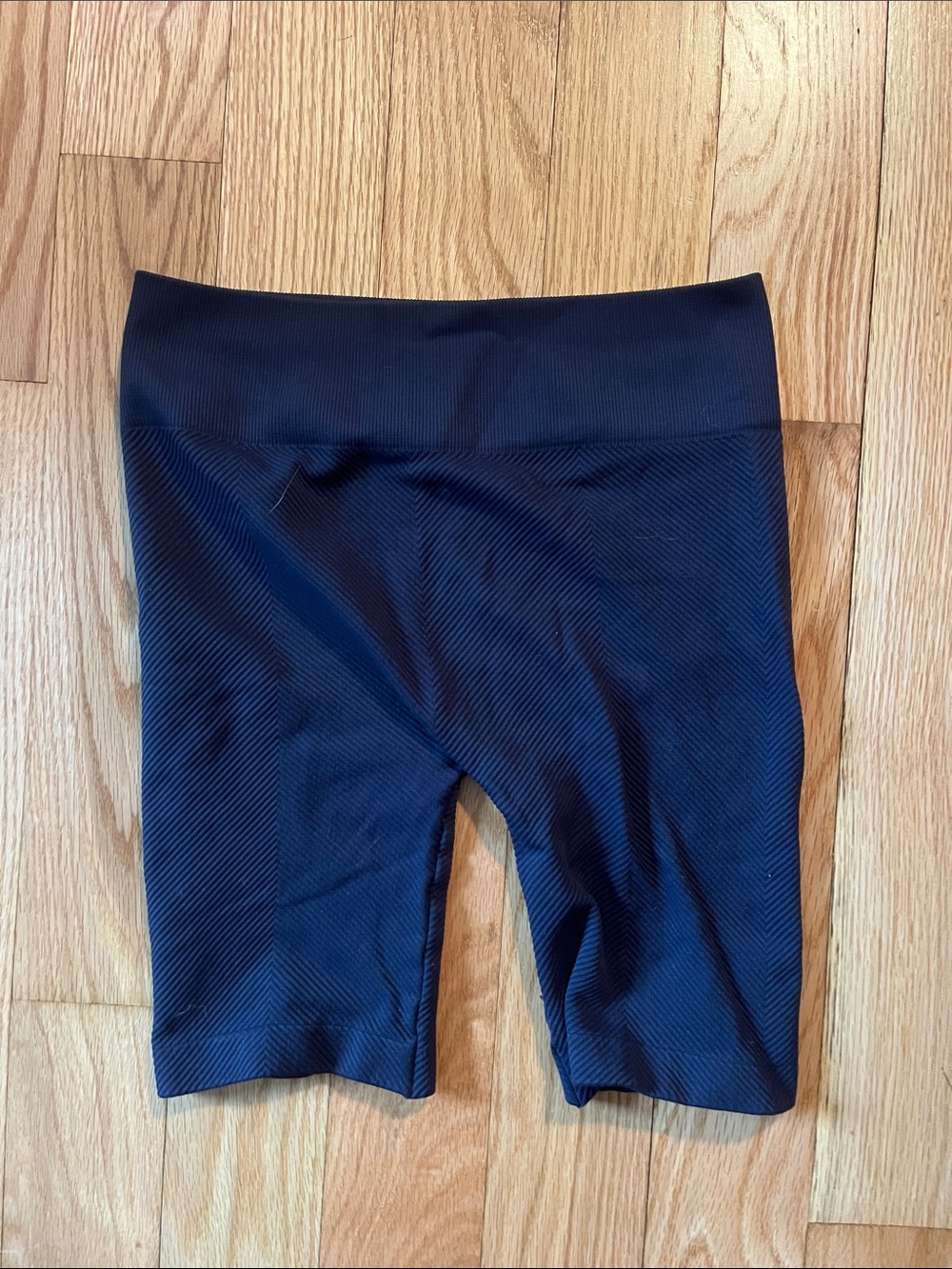 Nikibiki Navy High-Waist Textured Bike Shorts OS fits like Small